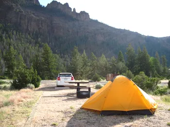 My tent at the campsite outside of Colby, Wyoming.