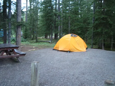 Campground and my Tent at Banff National Park.