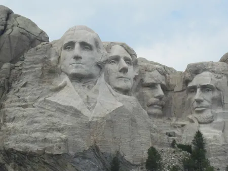 View of Mount Rushmore National Monument.